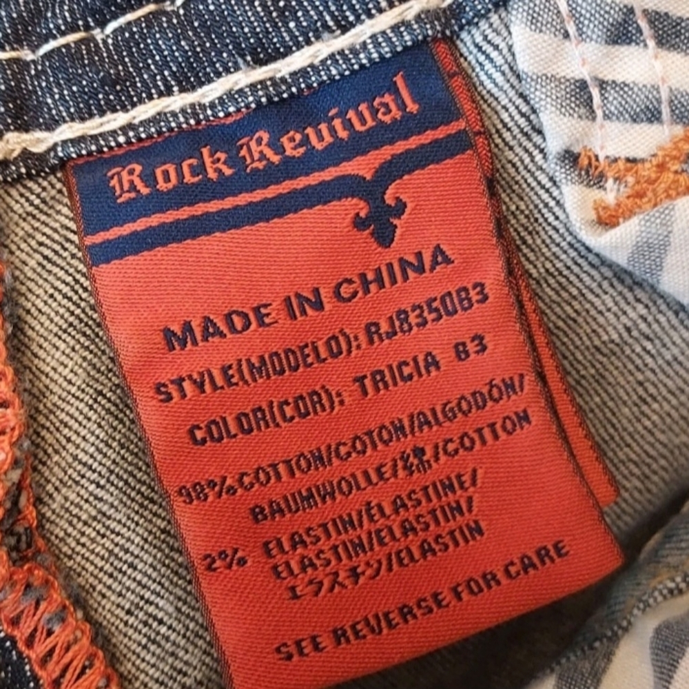 Rock & Revival Modelo Bootcut Boot Blue Denim Jeans Size 28 Tricia Wash - Picture 16 of 16